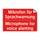 Mikrofon für Sprachwarnung - Microphone for voice alerting