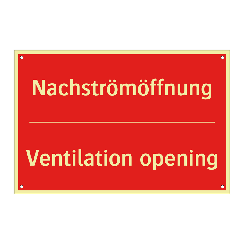 Nachströmöffnung - Ventilation opening