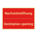 Nachströmöffnung - Ventilation opening