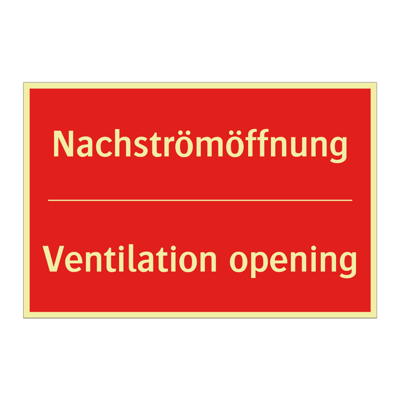 Nachströmöffnung - Ventilation opening