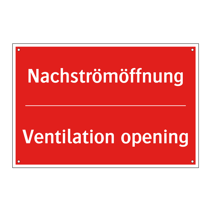 Nachströmöffnung - Ventilation opening