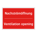 Nachströmöffnung - Ventilation opening