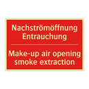 Nachströmöffnung Entrauchung - Make-up air opening smoke extraction/.../