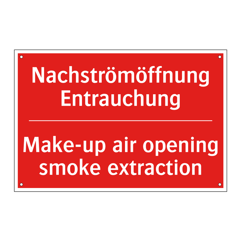 Nachströmöffnung Entrauchung - Make-up air opening smoke extraction/.../