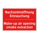 Nachströmöffnung Entrauchung - Make-up air opening smoke extraction/.../
