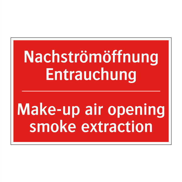 Nachströmöffnung Entrauchung - Make-up air opening smoke extraction/.../