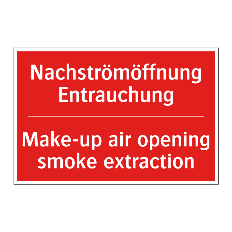 Nachströmöffnung Entrauchung - Make-up air opening smoke extraction/.../