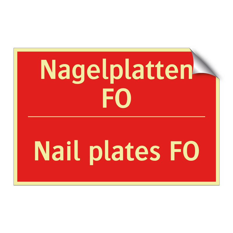 Nagelplatten FO - Nail plates FO