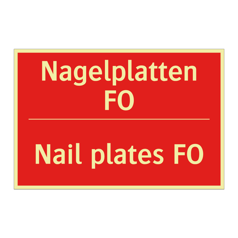 Nagelplatten FO - Nail plates FO
