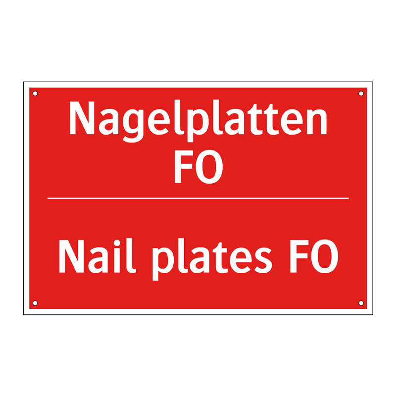 Nagelplatten FO - Nail plates FO