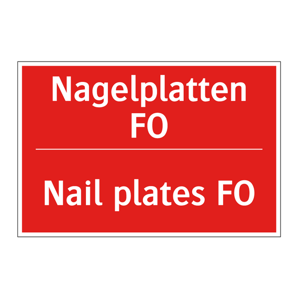 Nagelplatten FO - Nail plates FO