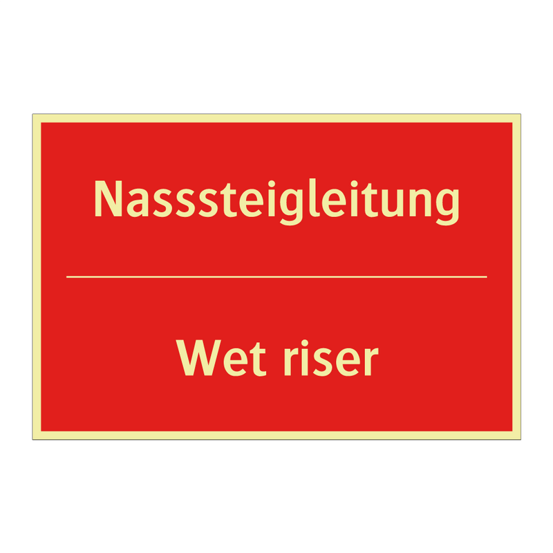 Nasssteigleitung - Wet riser