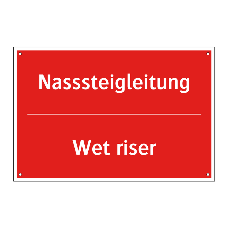 Nasssteigleitung - Wet riser