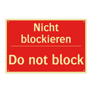 Nicht blockieren - Do not block