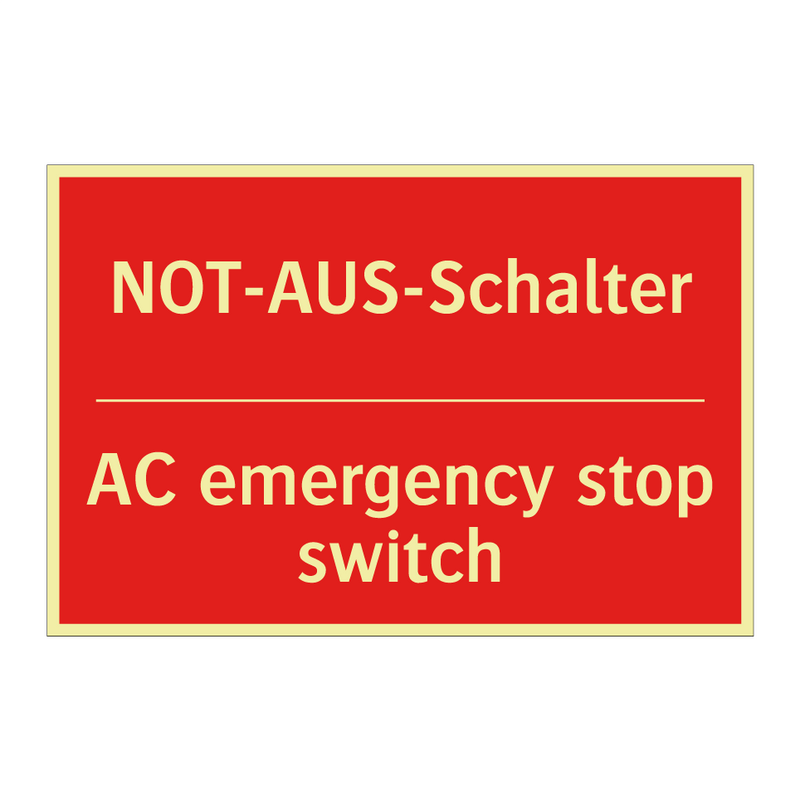 NOT-AUS-Schalter - AC emergency stop switch