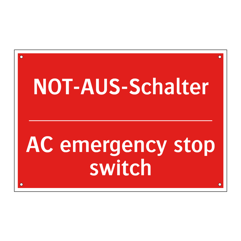 NOT-AUS-Schalter - AC emergency stop switch