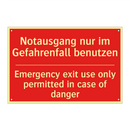 Notausgang nur im Gefahrenfall /.../ - Emergency exit use only permitted /.../
