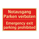 Notausgang Parken verboten - Emergency exit parking prohibited/.../