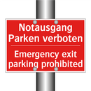 Notausgang Parken verboten - Emergency exit parking prohibited/.../