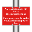 Noteinspeisung in die Nasse Löschwasserleitung/.../ - Emergency supply to the wet extinguishing /.../