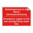 Noteinspeisung in die Nasse Löschwasserleitung/.../ - Emergency supply to the wet extinguishing /.../