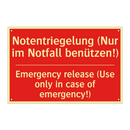 Notentriegelung (Nur im Notfall /.../ - Emergency release (Use only in /.../