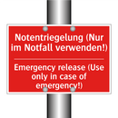 Notentriegelung (Nur im Notfall /.../ - Emergency release (Use only in /.../