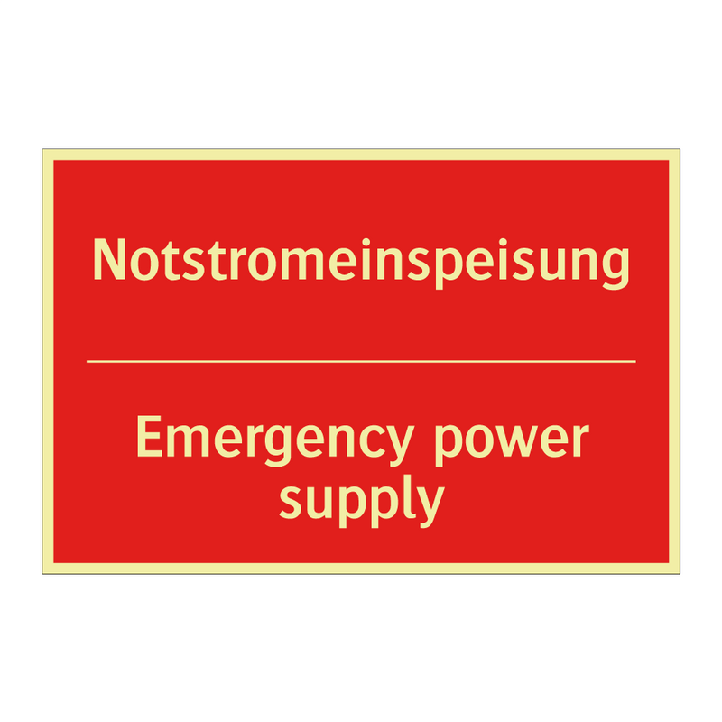 Notstromeinspeisung - Emergency power supply