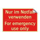 Nur im Notfall verwenden - For emergency use only