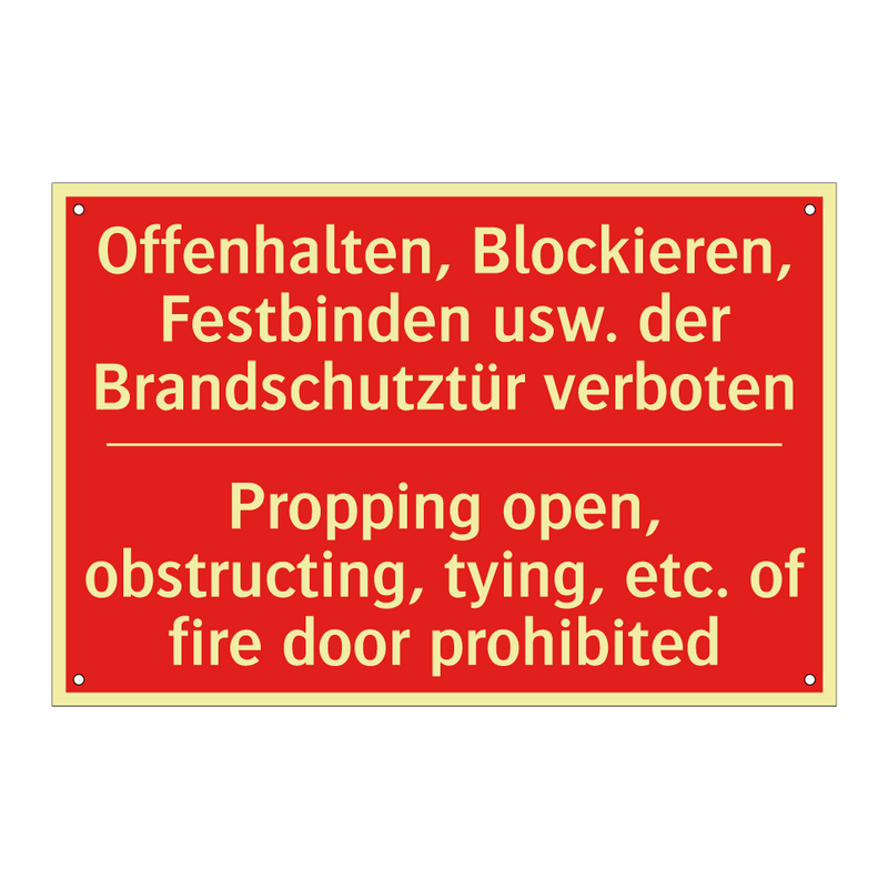 Offenhalten, Blockieren, Festbinden /.../ - Propping open, obstructing, tying, /.../