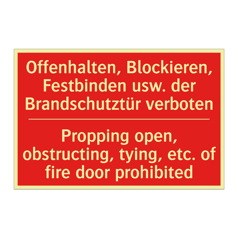 Offenhalten, Blockieren, Festbinden /.../ - Propping open, obstructing, tying, /.../