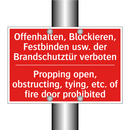 Offenhalten, Blockieren, Festbinden /.../ - Propping open, obstructing, tying, /.../