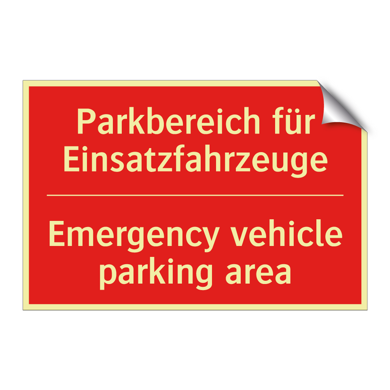Parkbereich für Einsatzfahrzeuge/.../ - Emergency vehicle parking area