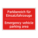Parkbereich für Einsatzfahrzeuge/.../ - Emergency vehicle parking area