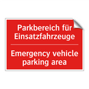 Parkbereich für Einsatzfahrzeuge/.../ - Emergency vehicle parking area