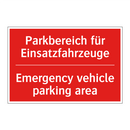 Parkbereich für Einsatzfahrzeuge/.../ - Emergency vehicle parking area
