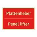 Plattenheber - Panel lifter