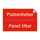 Plattenheber - Panel lifter