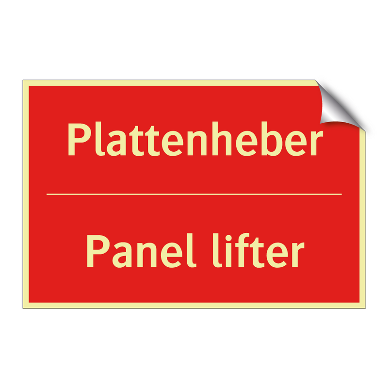 Plattenheber - Panel lifter