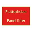 Plattenheber - Panel lifter