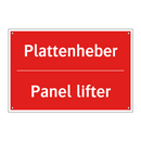 Plattenheber - Panel lifter