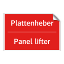 Plattenheber - Panel lifter