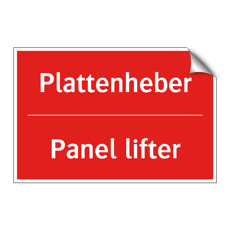 Plattenheber - Panel lifter