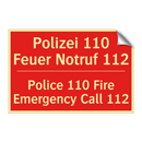 Polizei 110 Feuer Notruf 112 - Police 110 Fire Emergency Call /.../