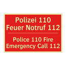 Polizei 110 Feuer Notruf 112 - Police 110 Fire Emergency Call /.../