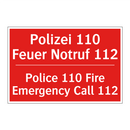 Polizei 110 Feuer Notruf 112 - Police 110 Fire Emergency Call /.../