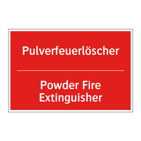 Pulverfeuerlöscher - Powder Fire Extinguisher