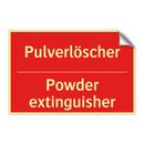 Pulverlöscher - Powder extinguisher