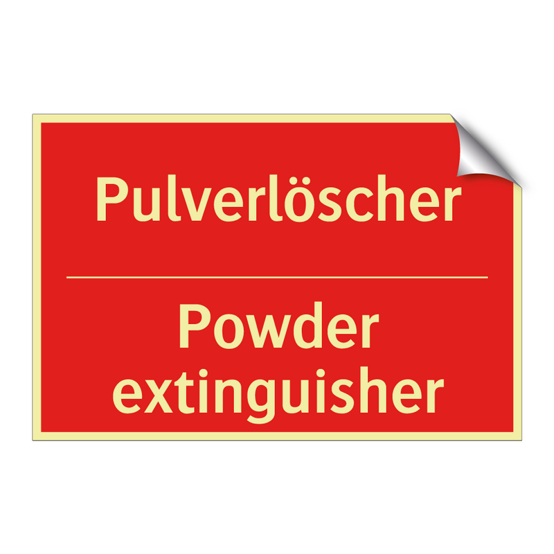 Pulverlöscher - Powder extinguisher