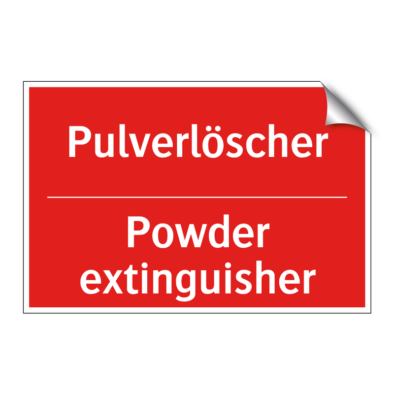 Pulverlöscher - Powder extinguisher